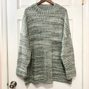 Old Navy Women's Tunic Sweater Green Cream Marbled Size XXL